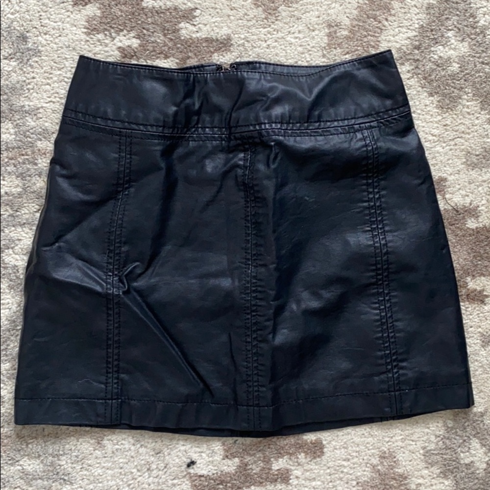 Free People faux leather mini skirt